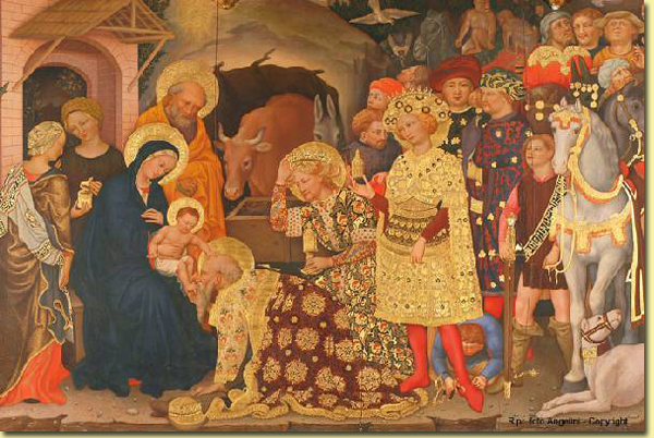 Gentile da Fabriano : Adorazione dei Magi ( Part. Ripr. )